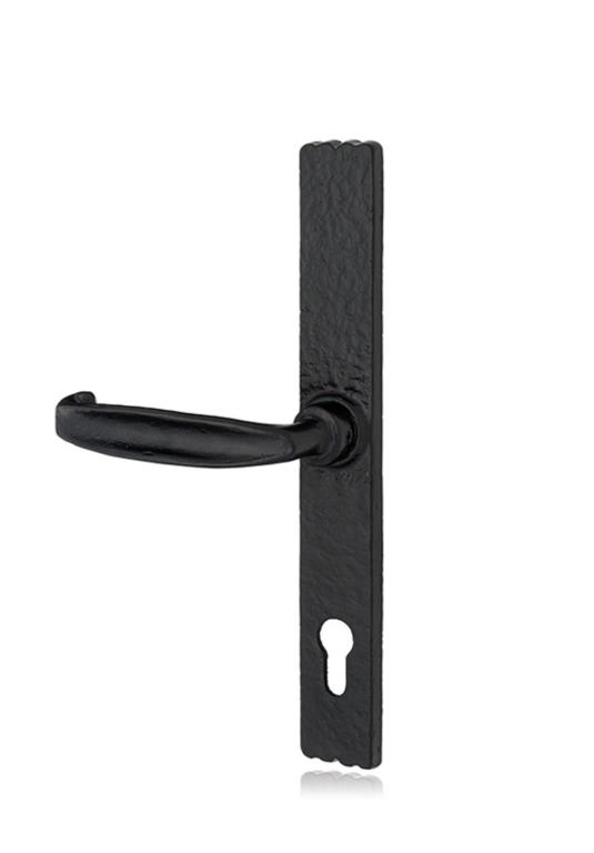 Cast Wrought Iron Black Lever Door Handle